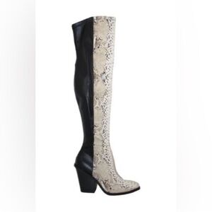 Dolce Vita Jethro Natural Snake knee high Boots